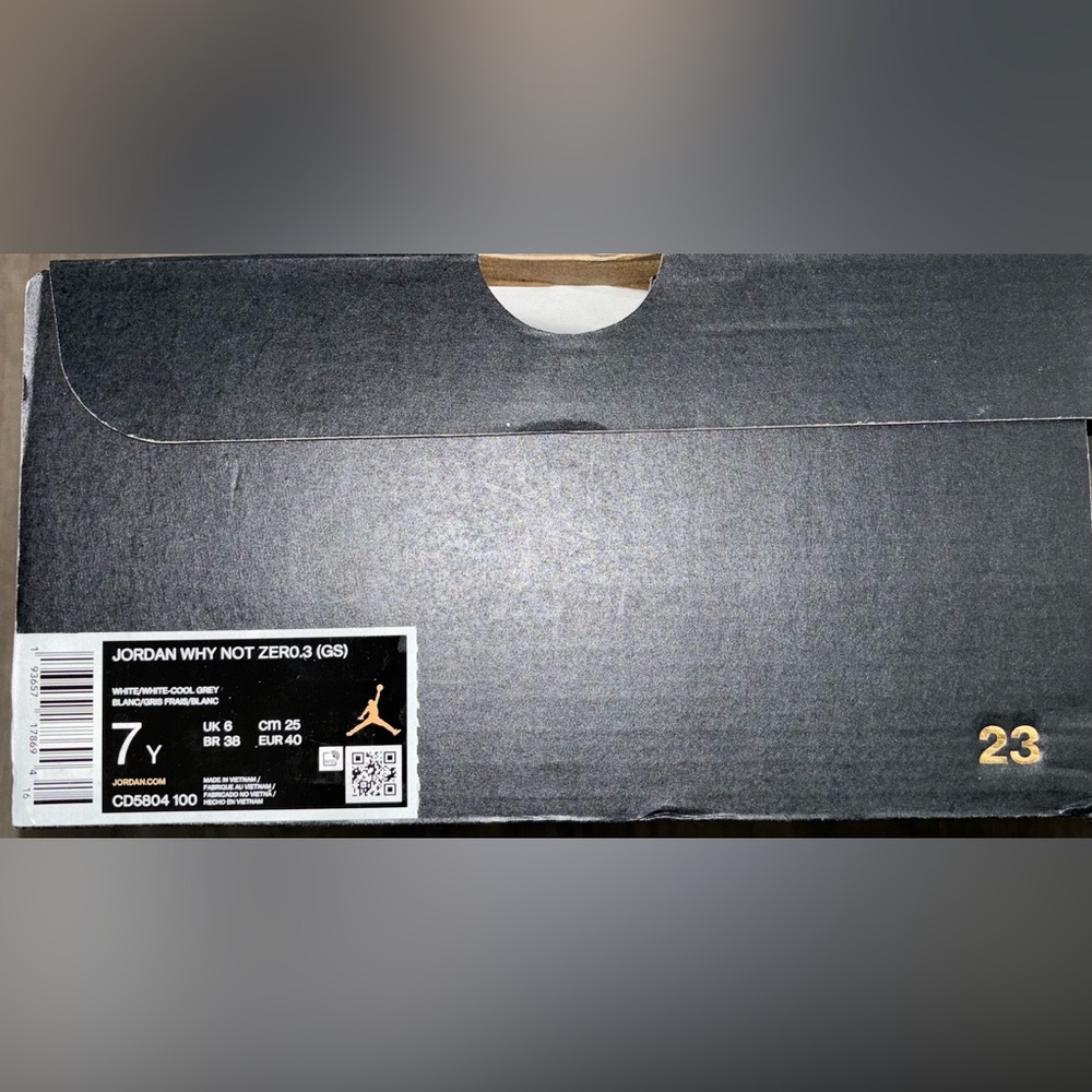 AIR JORDAN WHY NOT ZER0.3 “WESTBROOK” BRAND NEW GRADE SCHOOL SIZE 7Y - Picture 4 of 4